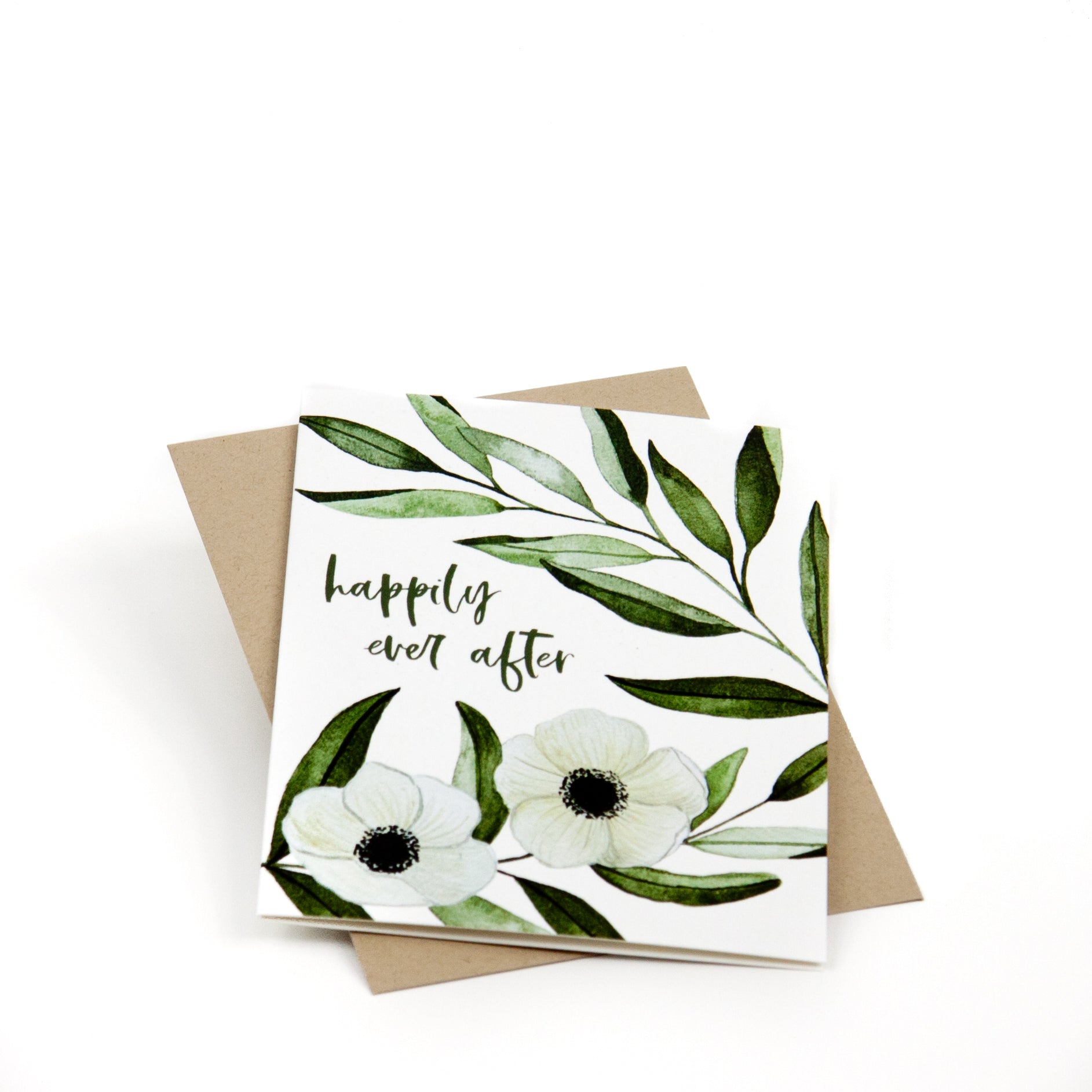Hochzeitskarte Mit Holz-Anhänger – „Happily Ever After“ Graviert – Rustikal & Persönlich