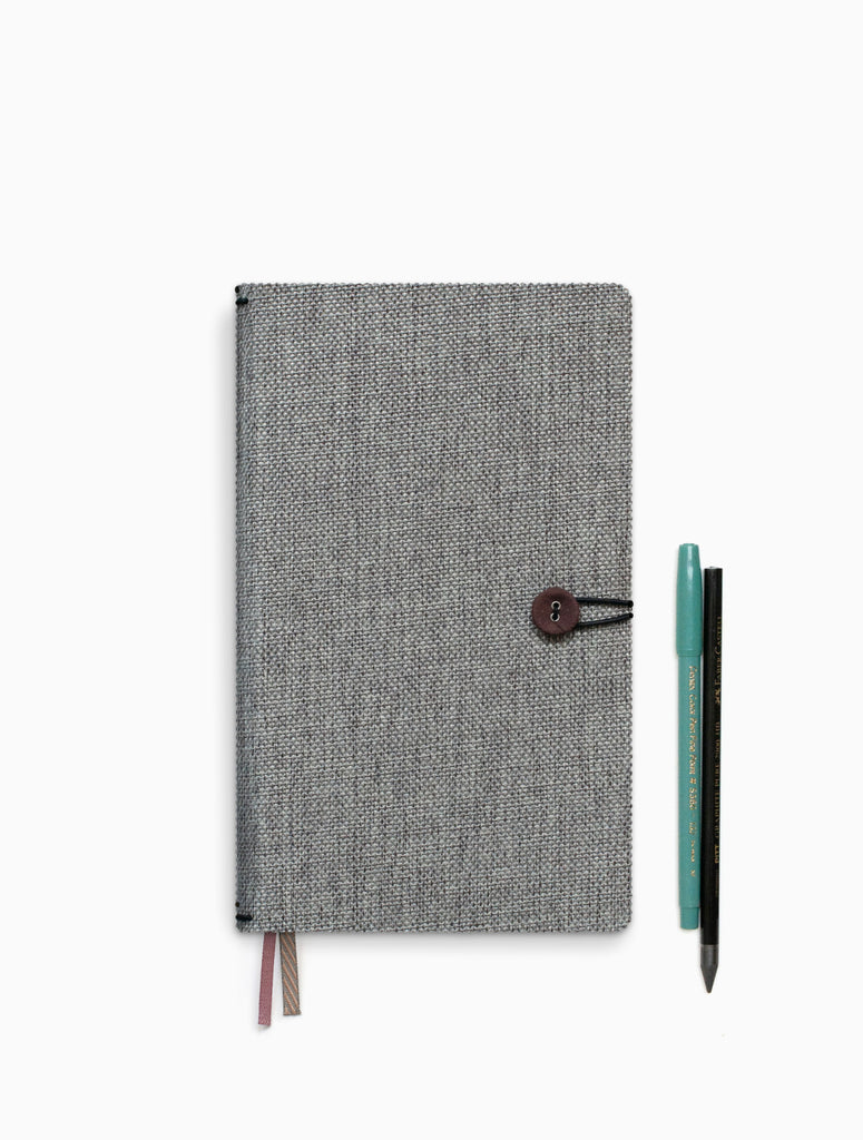 Grey Linen Notepad